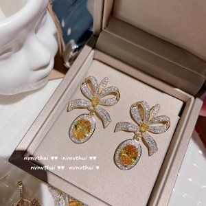 925 Sterling Silver Ribbon Bow Stud Earrings With Cubic Zirconia Meaningful Gift